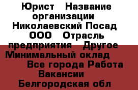 Юрист › Название организации ­ Николаевский Посад, ООО › Отрасль предприятия ­ Другое › Минимальный оклад ­ 20 000 - Все города Работа » Вакансии   . Белгородская обл.